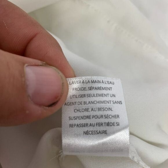 Halogen Womens Draped Cap Sleeve Blouse Size 1X Ivory Polyester - Picture 6 of 9